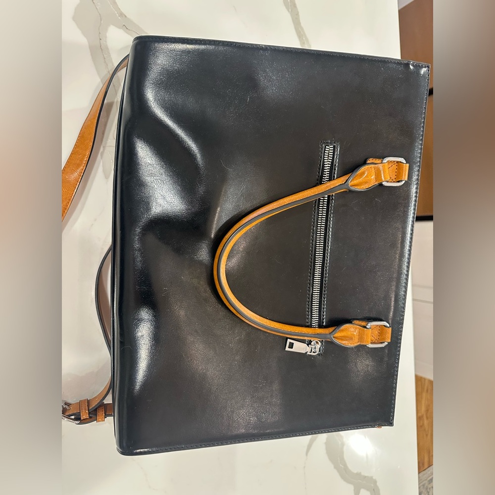 Brahmin Black and Brown Tote Bag - Picture 4 of 6